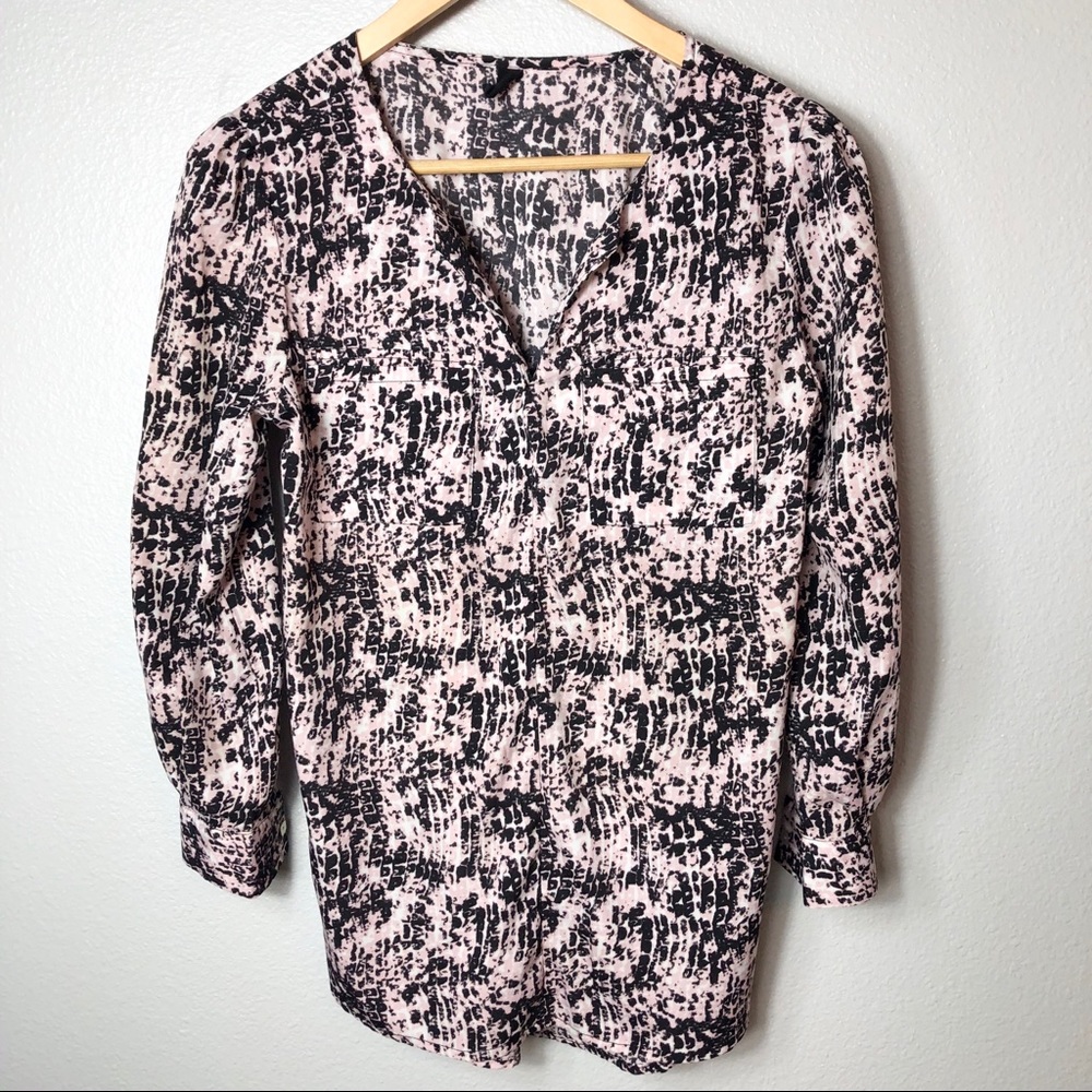 abstract snakeprint Misoka blouse sz small